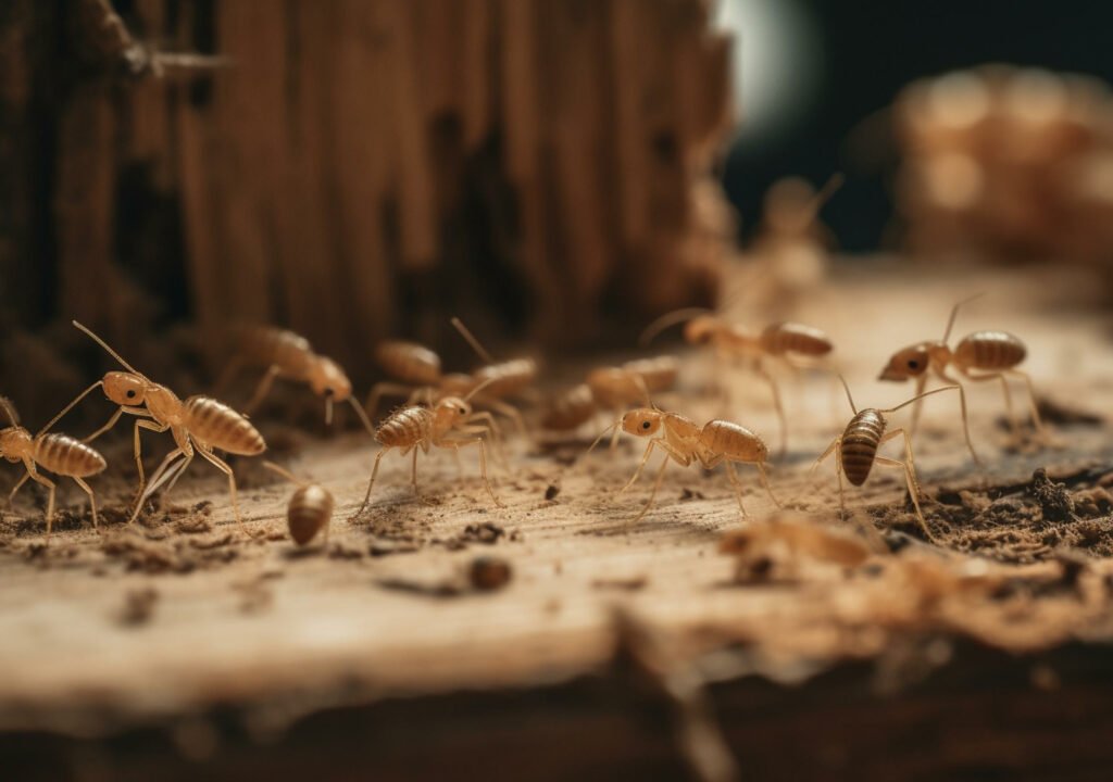 Termite Colony Attacking the inside walls of a house